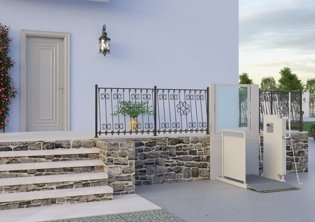 Back of a man at a concert. Hes wearing a beanie hat and a baggy denim jacket with studs. Photo with a purple hue
